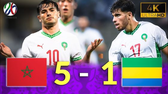 منتخب المغرب يسحق الغابون بخماسية – ملخص مباراة المغرب والغابون – تألق براهيم دياز